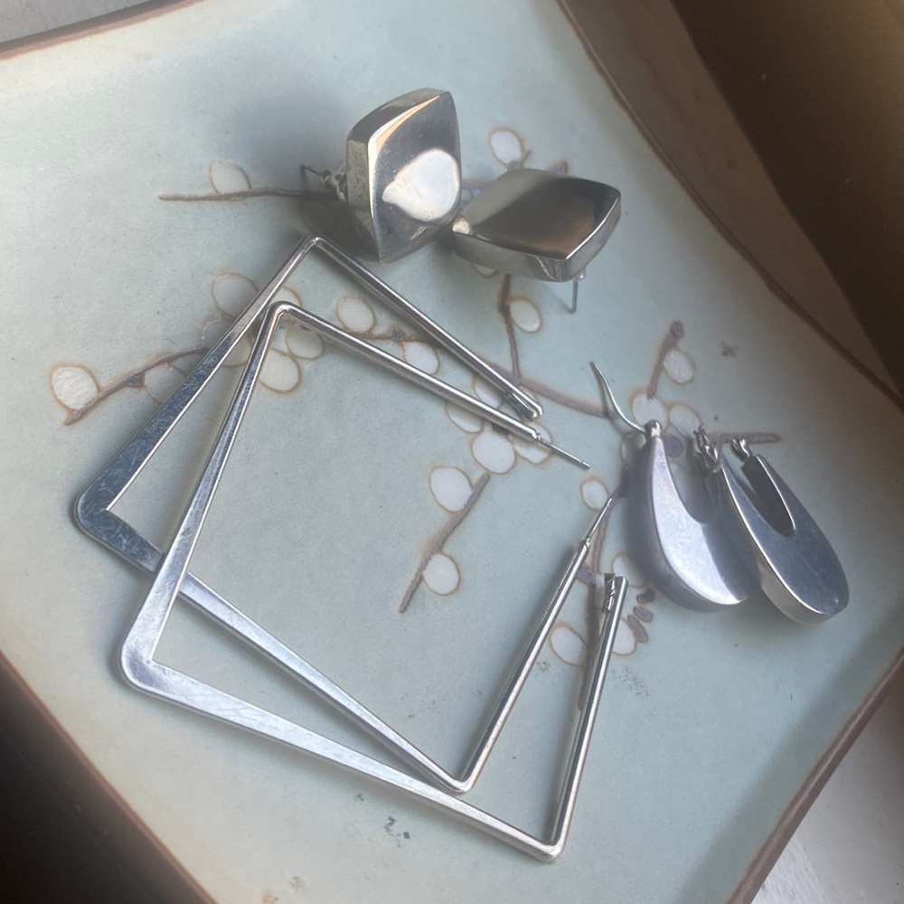 Silver earrings